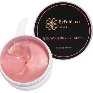 Under Eye Mask, Gel Pad (60pcs)Strawberry Antioxidants, Hyaluronic Acid patch,